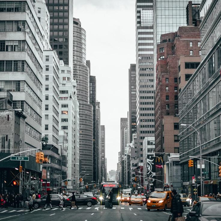 City skyline in Madrid, Spain